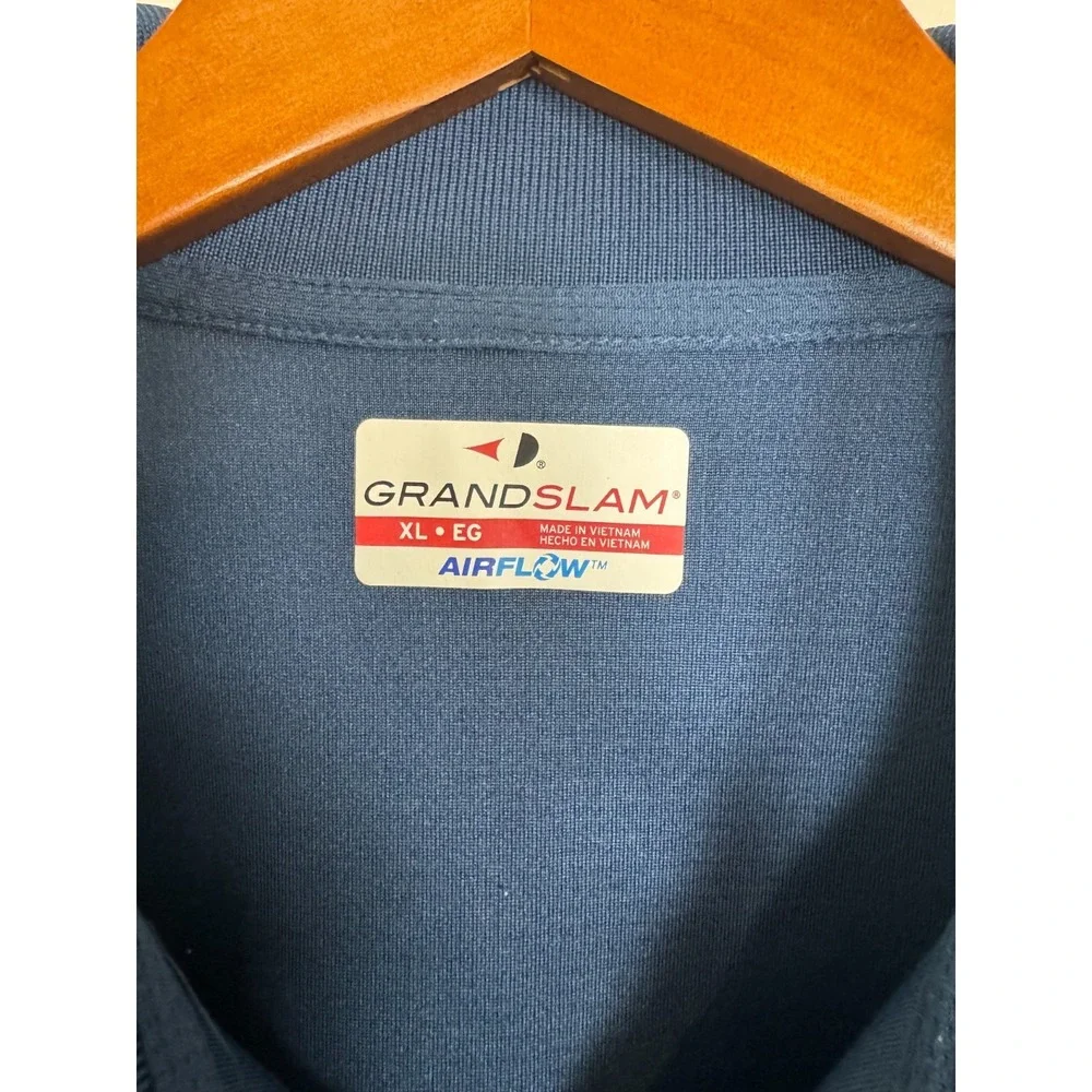 Grand Slam Polo Shirt Men XL Blue Golf Performance AirFlow Short Sleeve - Picture 3 of 3